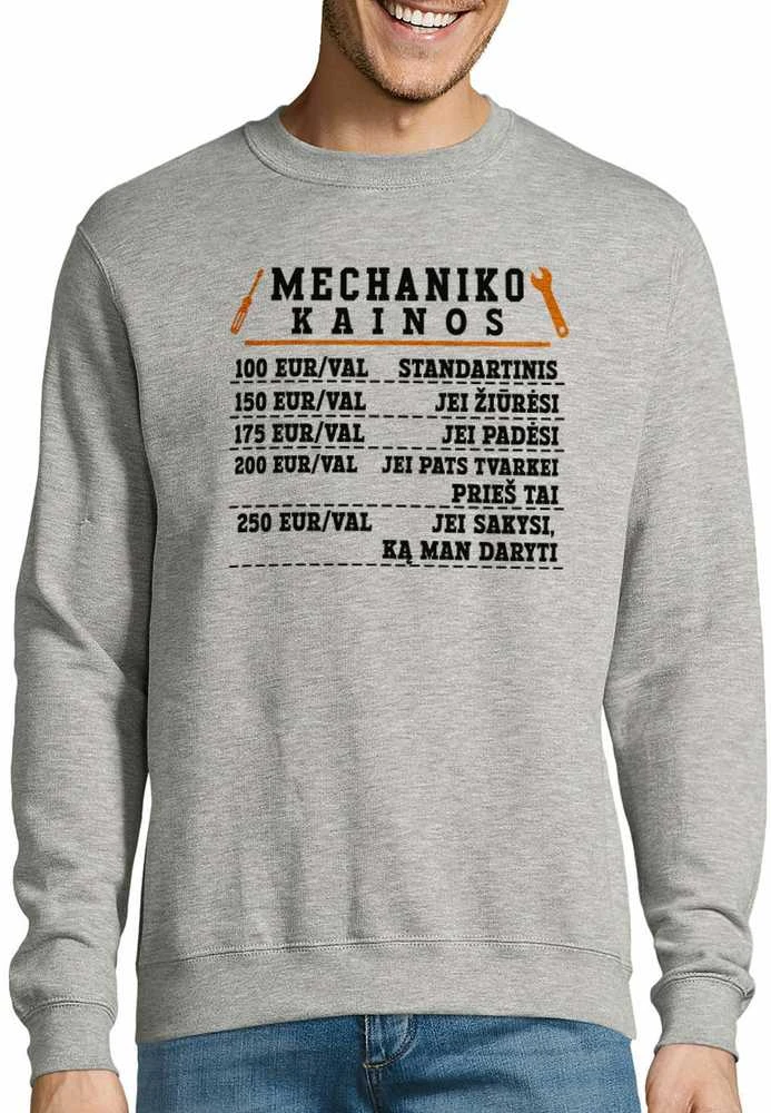 Džemperis "Mechaniko kainoraštis" (be kapišono)