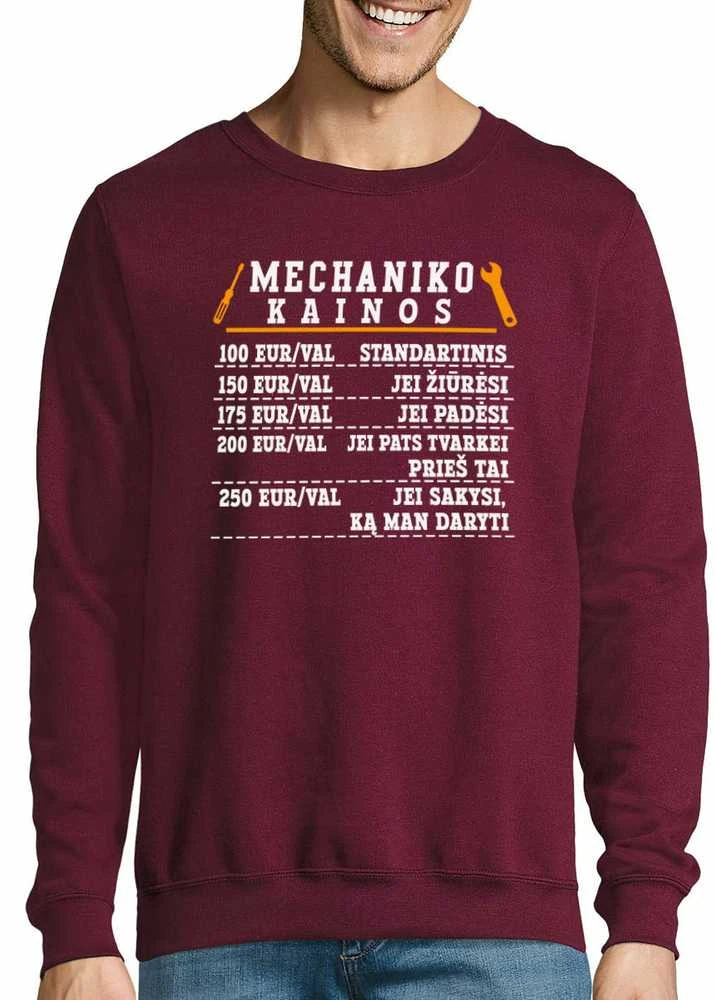 Džemperis "Mechaniko kainoraštis" (be kapišono)