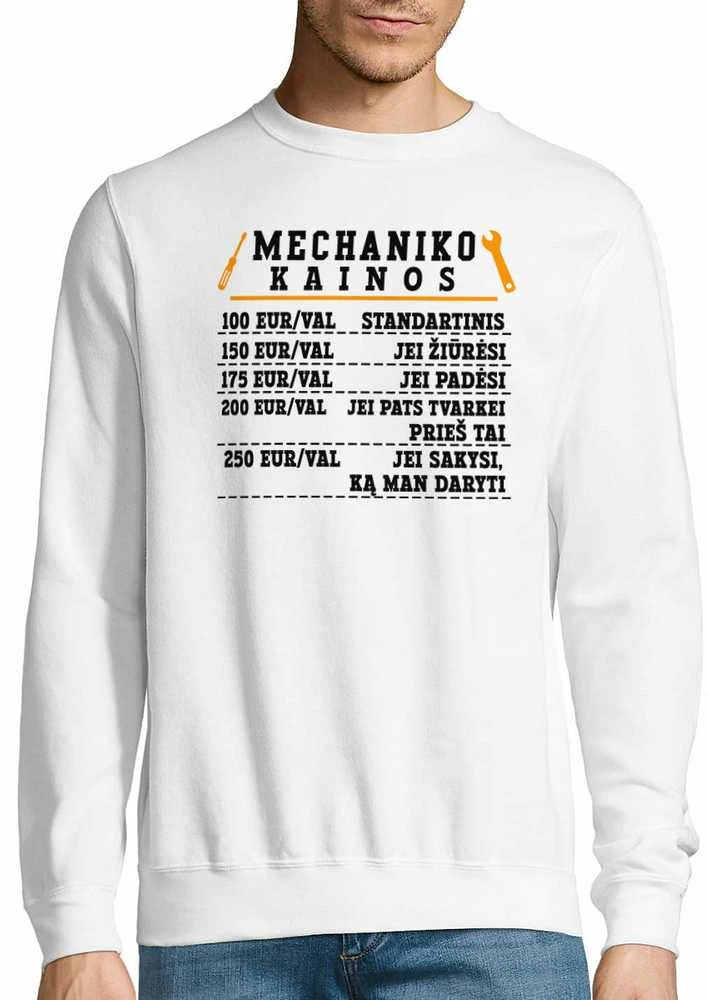 Džemperis "Mechaniko kainoraštis" (be kapišono)