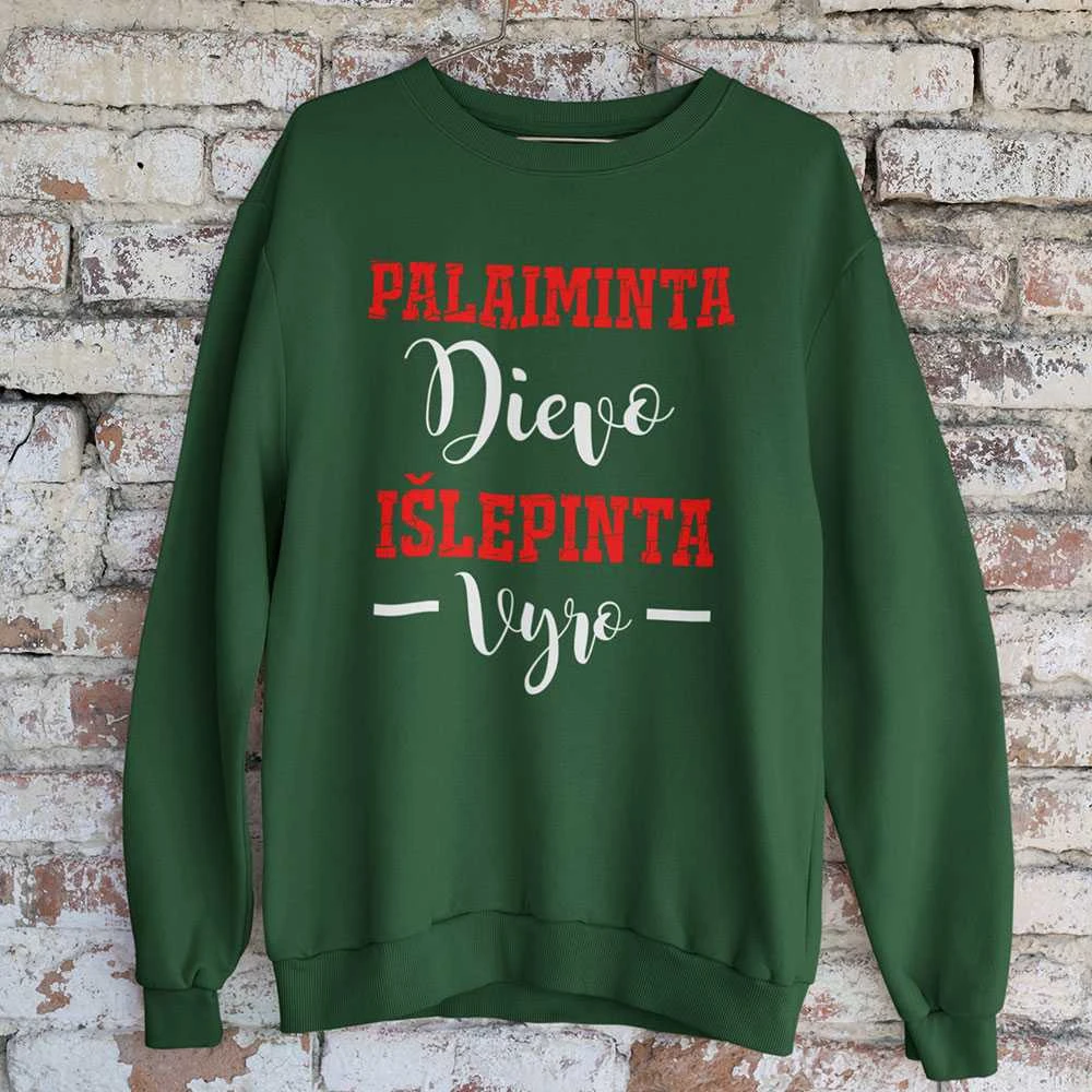 Džemperis "Palaiminta Dievo, išlepinta vyro" (be kapišono)
