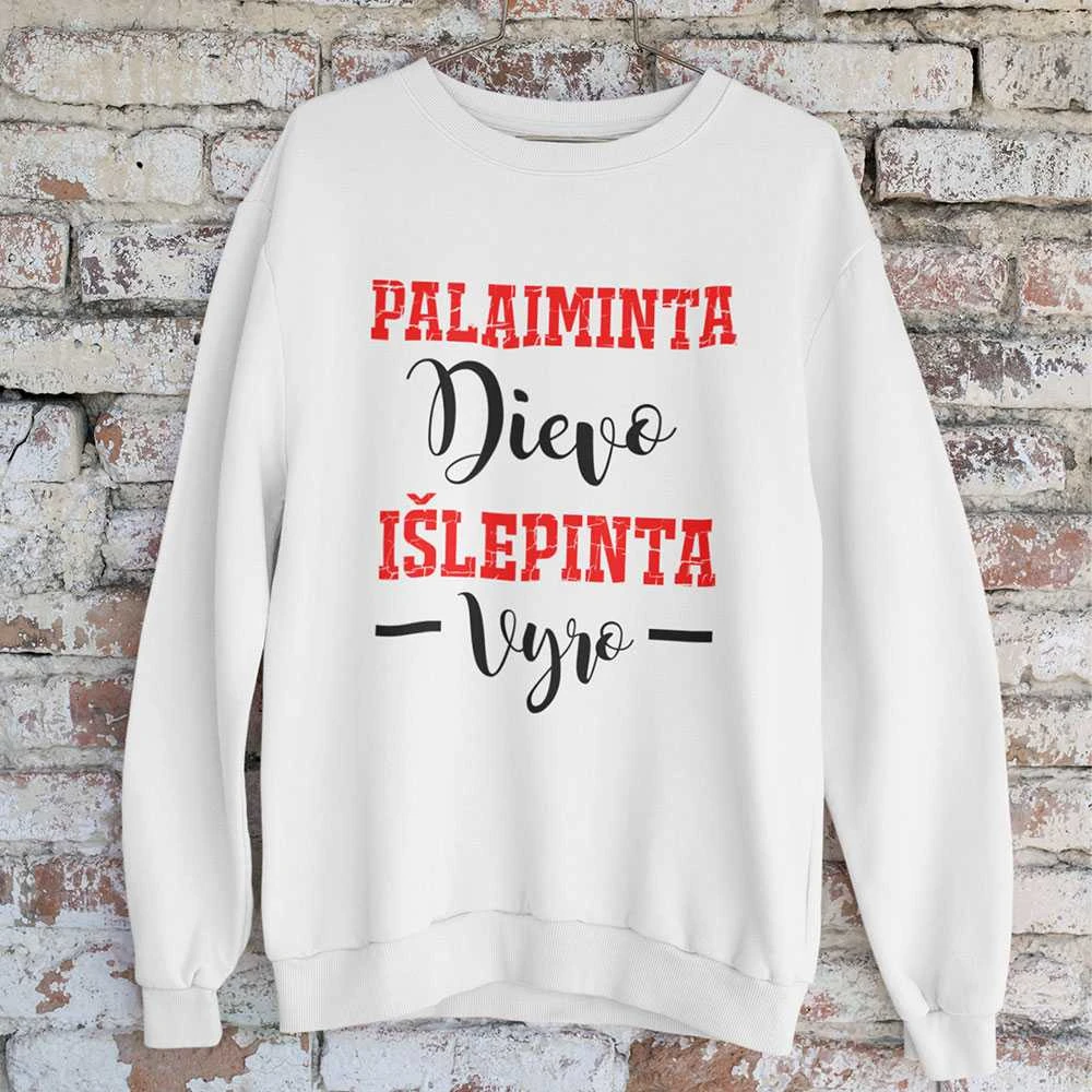 Džemperis "Palaiminta Dievo, išlepinta vyro" (be kapišono)
