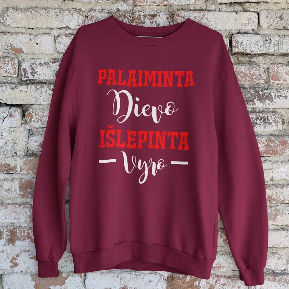 Džemperis "Palaiminta Dievo, išlepinta vyro" (be kapišono)