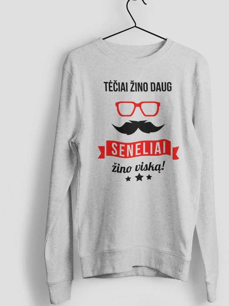 Džemperis "Seneliai žino viską" (be kapišono)