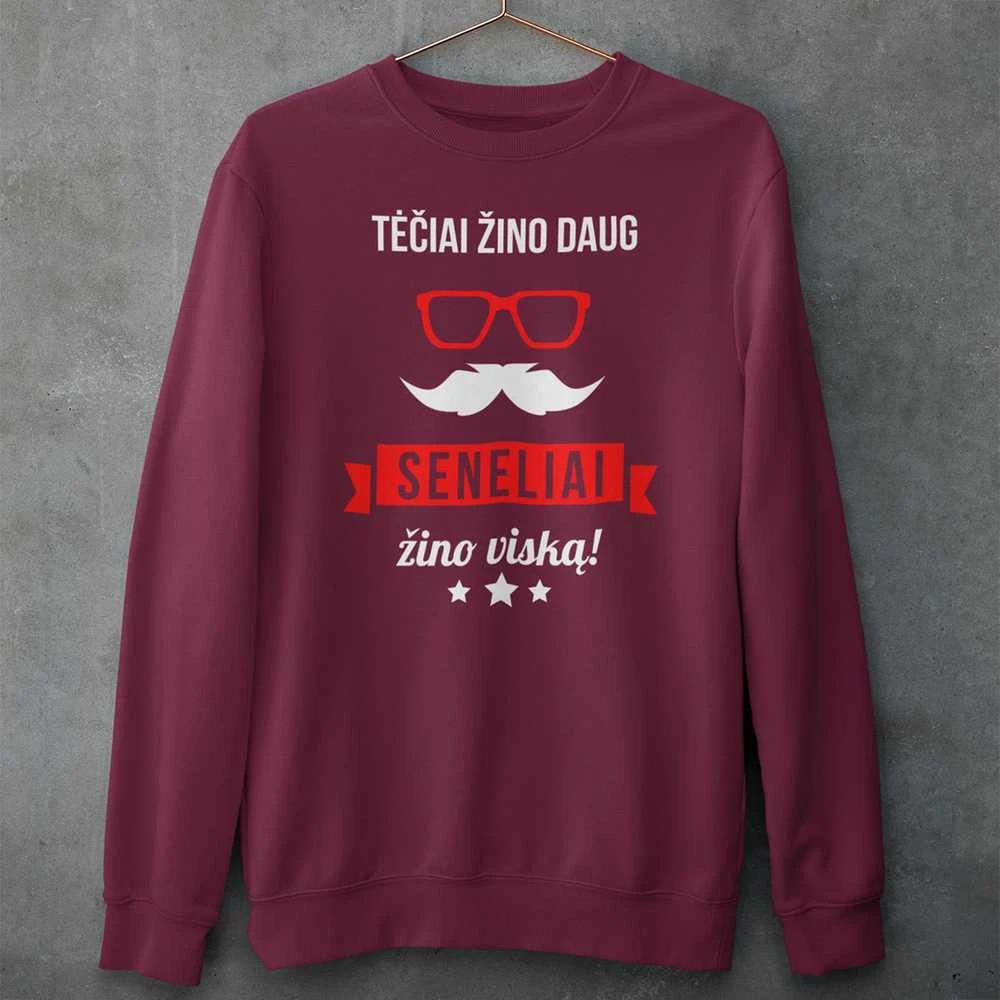 Džemperis "Seneliai žino viską" (be kapišono)
