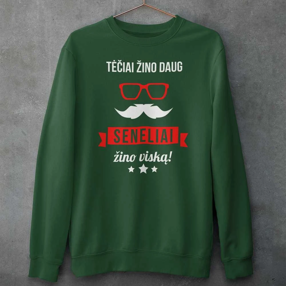 Džemperis "Seneliai žino viską" (be kapišono)