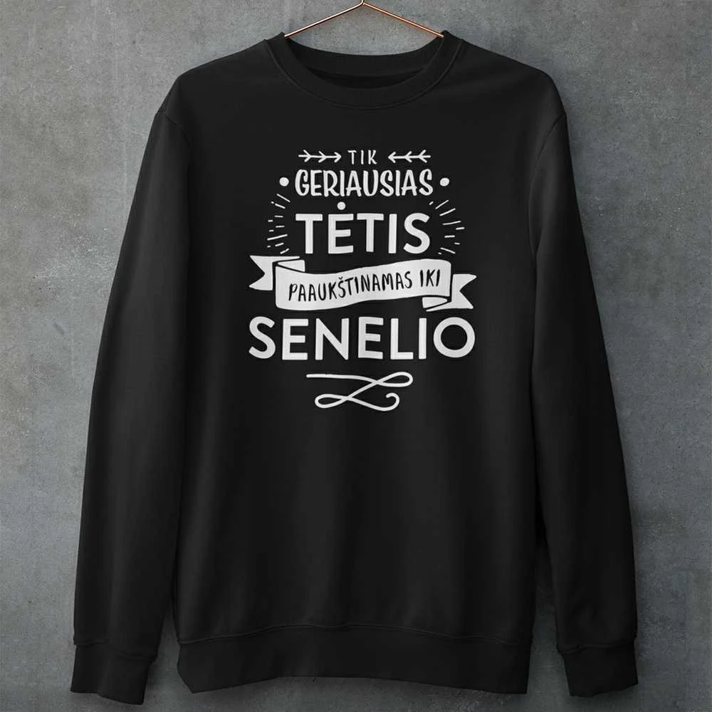 Džemperis "Tik geriausias tėtis paaukštintas iki senelio" (be kapišono)