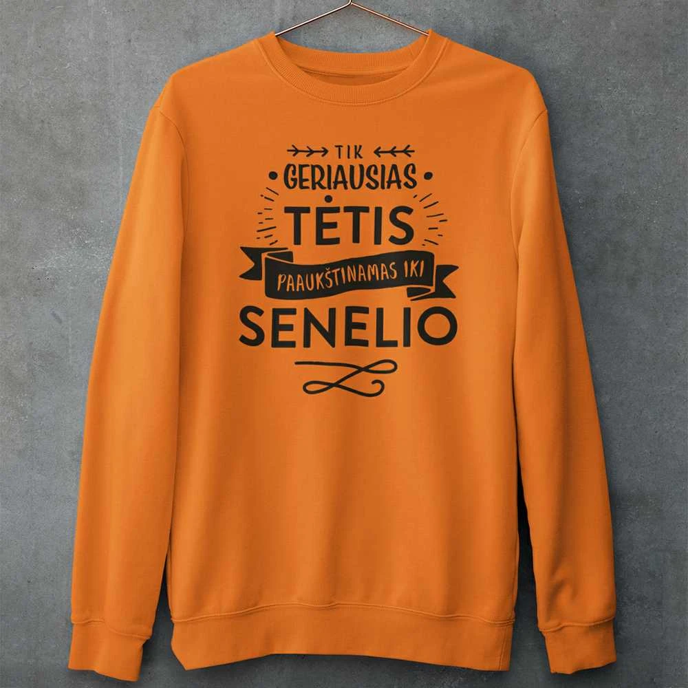 Džemperis "Tik geriausias tėtis paaukštintas iki senelio" (be kapišono)