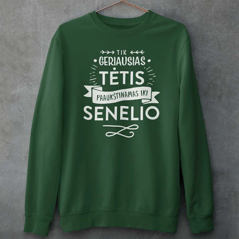 Džemperis "Tik geriausias tėtis paaukštintas iki senelio" (be kapišono)
