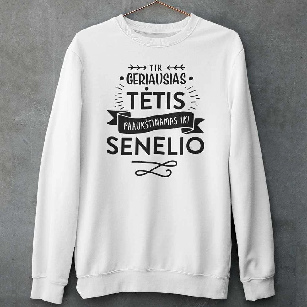 Džemperis "Tik geriausias tėtis paaukštintas iki senelio" (be kapišono)