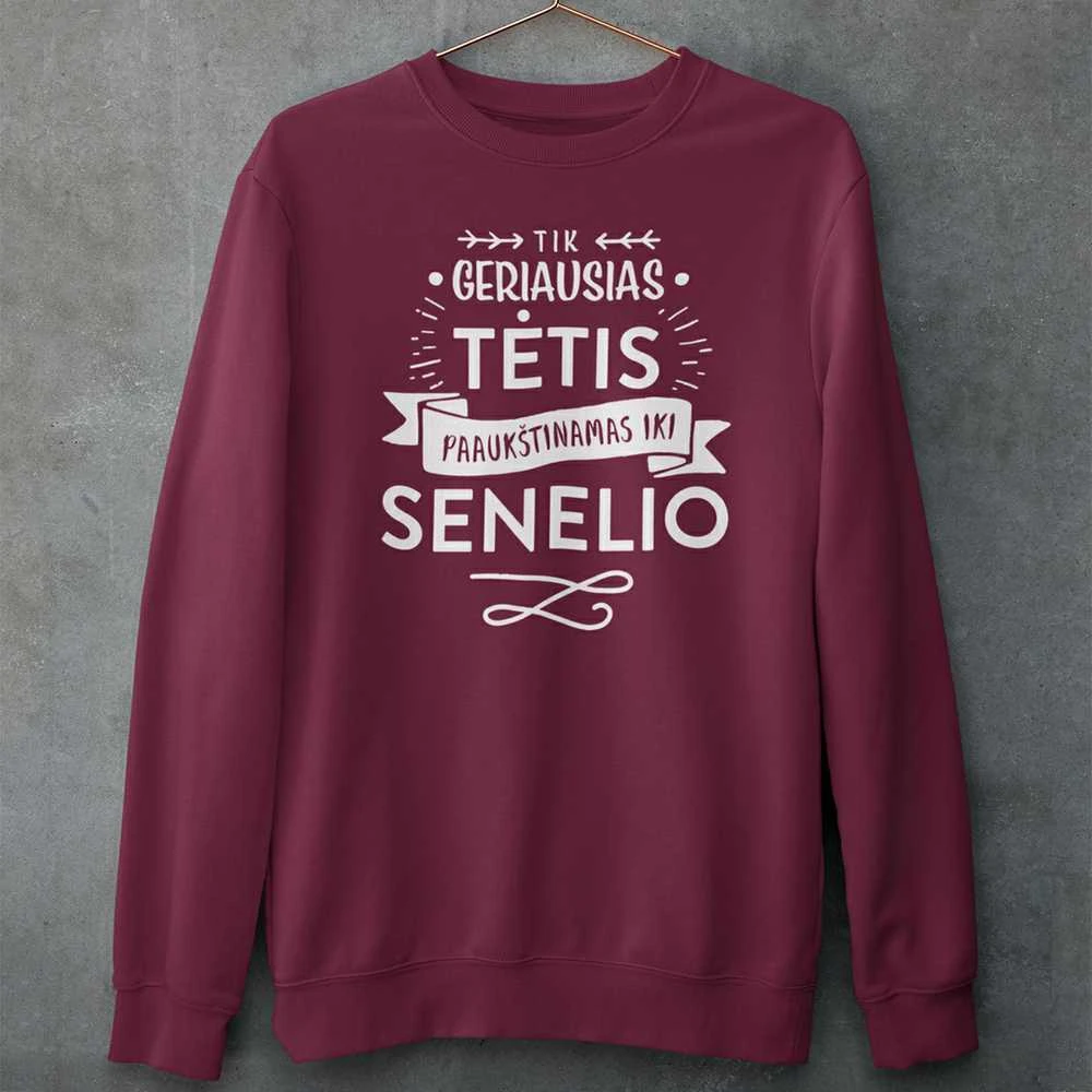 Džemperis "Tik geriausias tėtis paaukštintas iki senelio" (be kapišono)