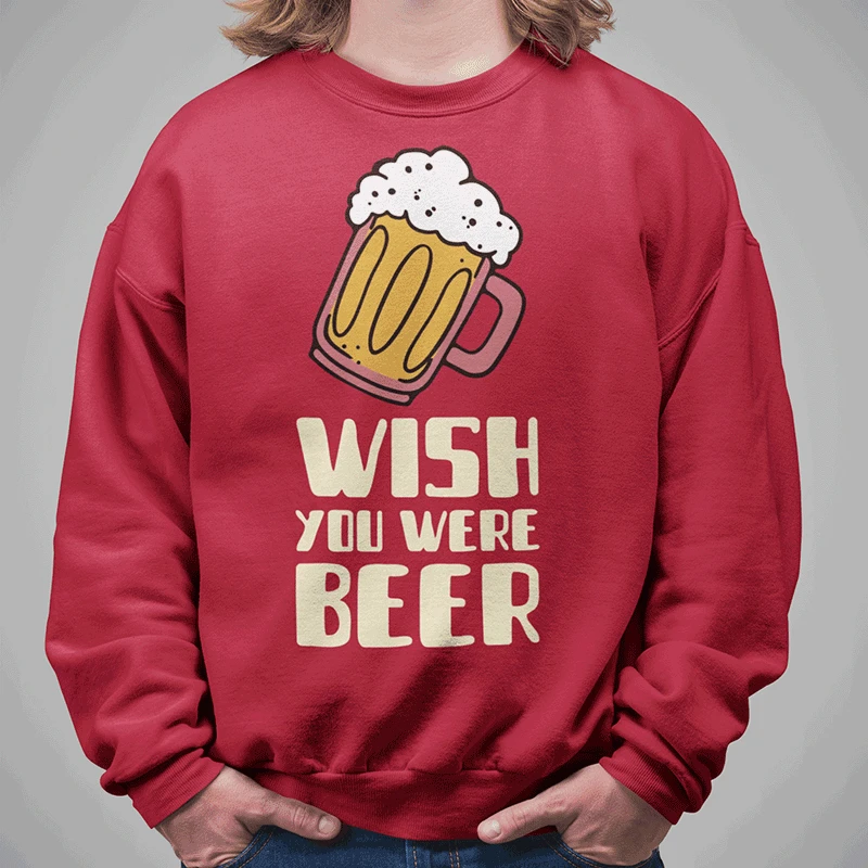 Džemperis "Wish you were beer" (be kapišono)