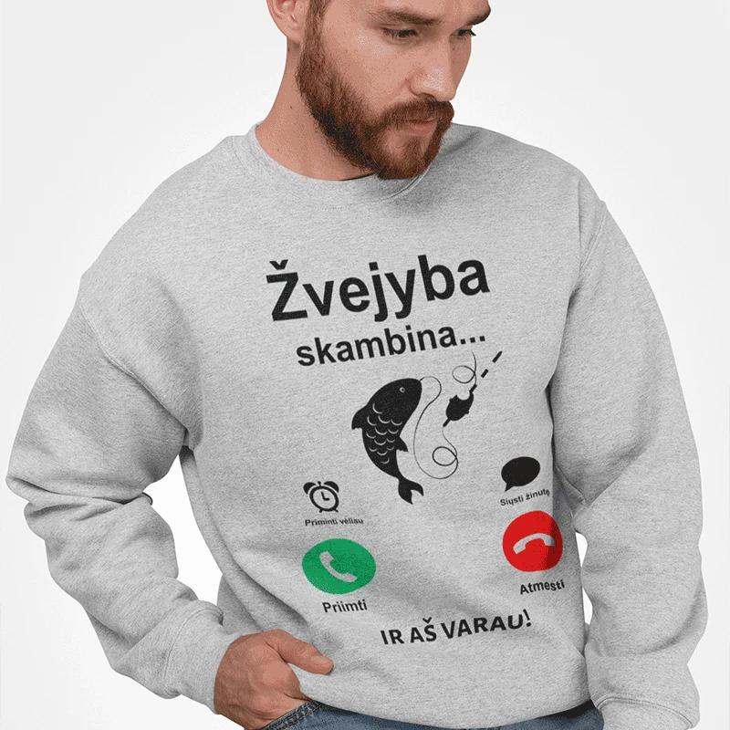 Džemperis "Žvejyba skambina" (be kapišono)