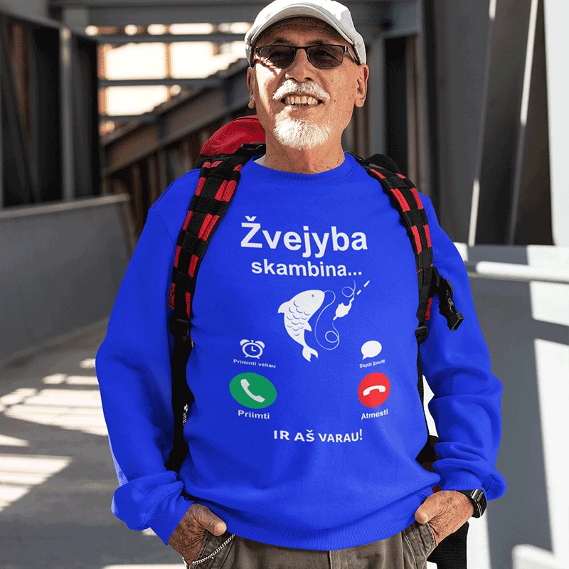Džemperis "Žvejyba skambina" (be kapišono)