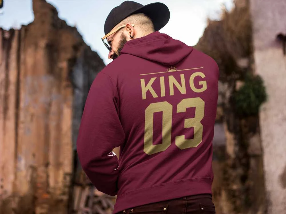 Džemperių komplektas "KING & QUEEN" su pasirinktais skaičiais