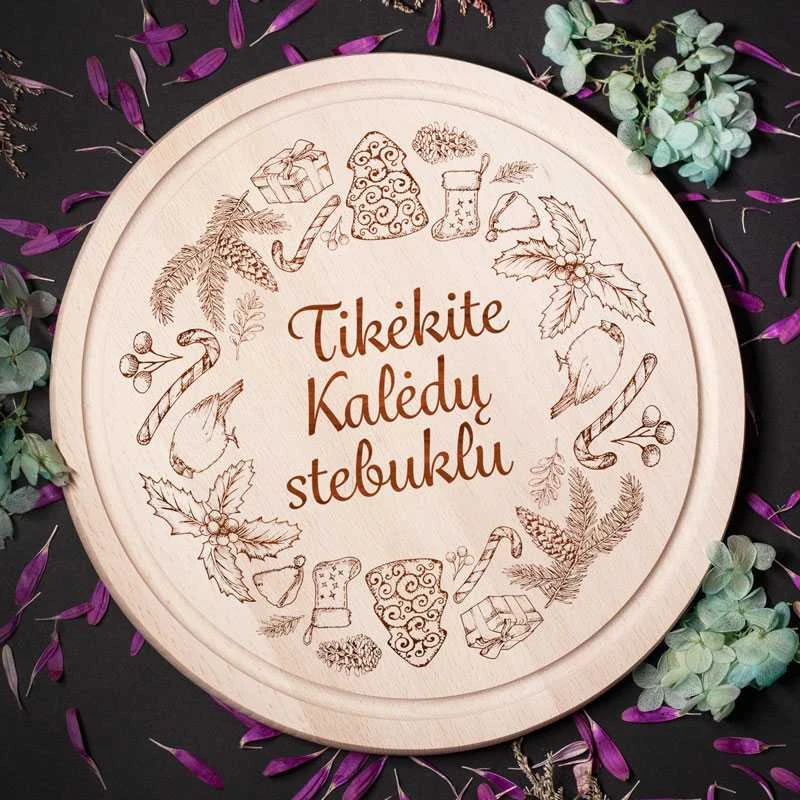 Graviruota apvali pjaustymo lentelė "Tikėkite Kalėdų stebuklu"