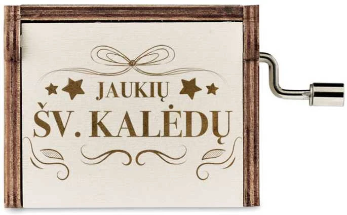 Graviruota muzikinė dėžutė „Jaukių Šv. Kalėdų“