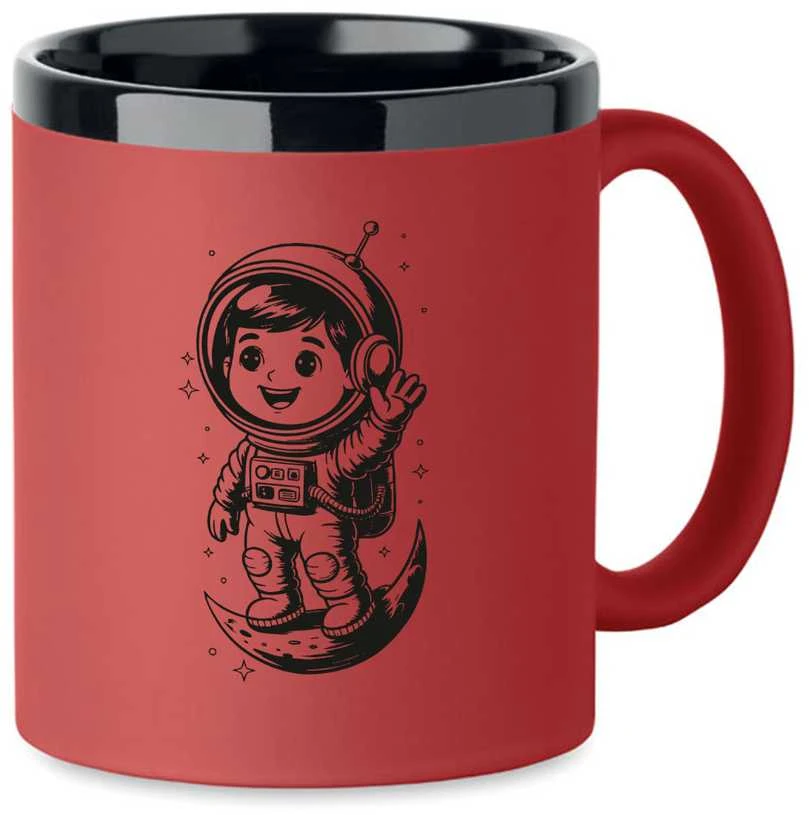 Graviruotas puodelis "He is an astronaut"