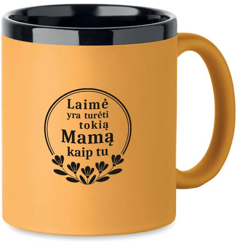 Graviruotas puodelis "Laimė yra turėti tokią Mamą kaip tu"