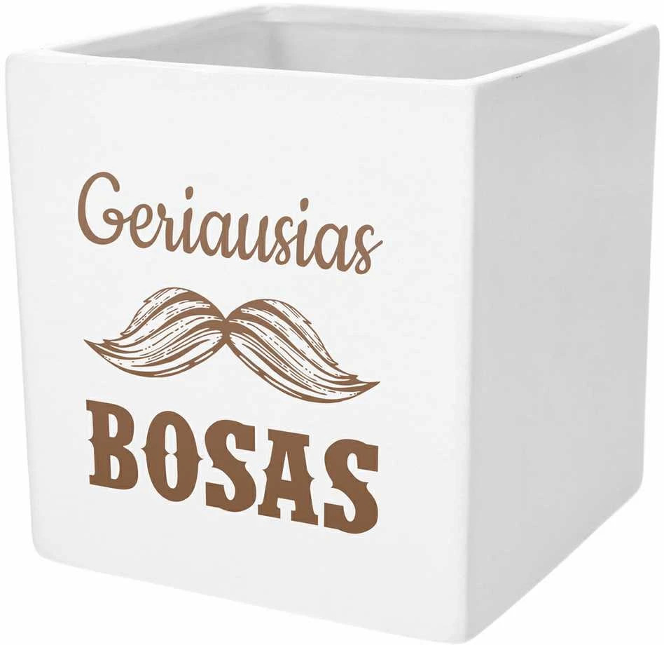 Graviruotas vazonas "Geriausias bosas"
