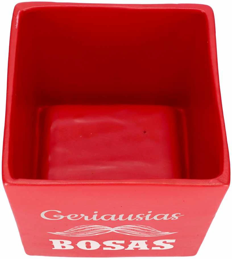 Graviruotas vazonas "Geriausias bosas"