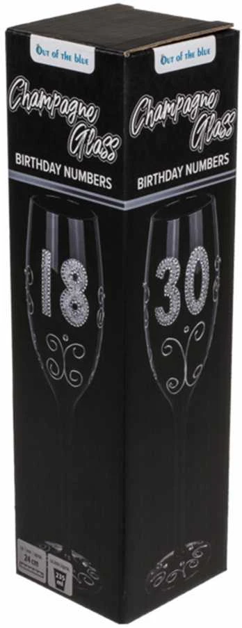 Juoda šampano taurė su skaičiumi "50"