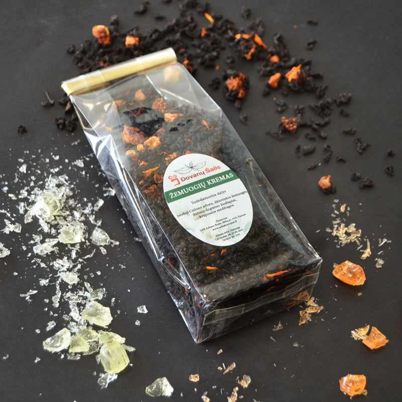 Juodoji arbata "Žemuogių kremas", 50g
