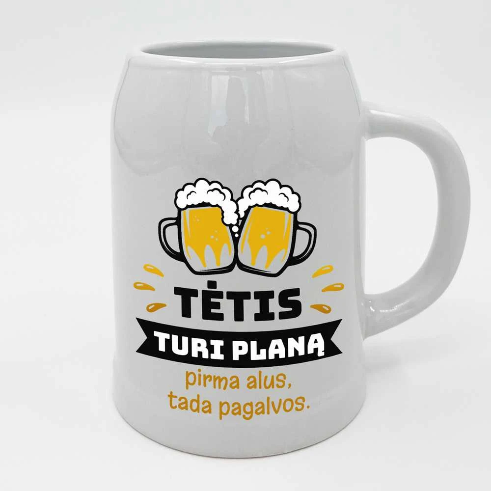 Keramikinis bokalas "Tėtis turi planą"