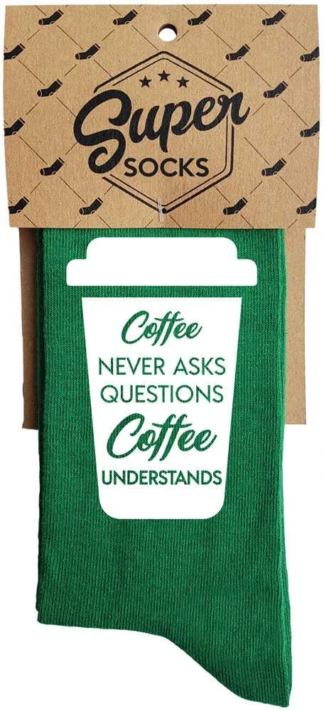 Kojinės "Coffee never asks"
