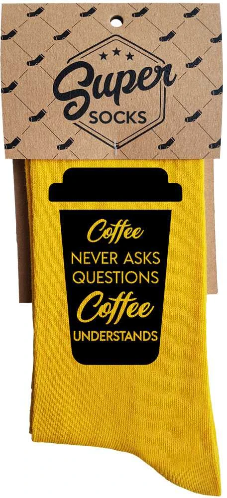Kojinės "Coffee never asks"