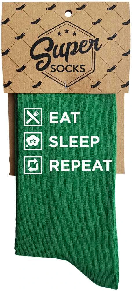 Kojinės "Eat. Sleep. Repeat"