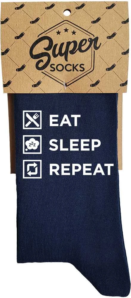 Kojinės "Eat. Sleep. Repeat"
