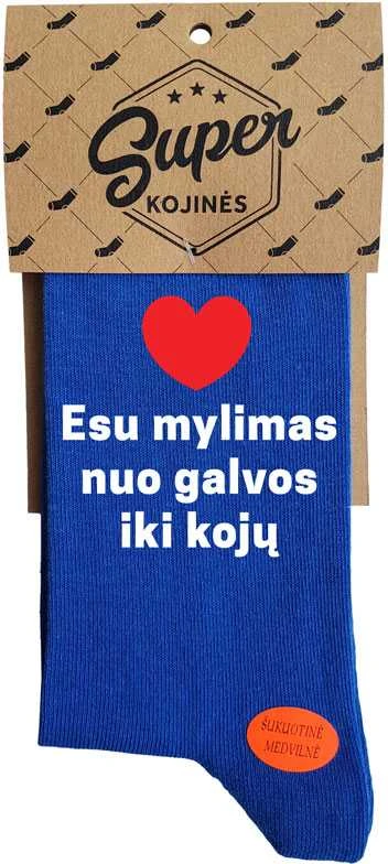 Kojinės "Esu mylimas nuo galvos iki kojų"