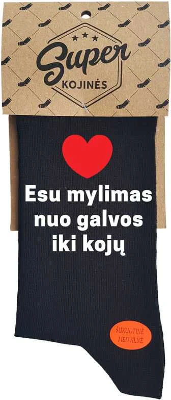 Kojinės "Esu mylimas nuo galvos iki kojų"
