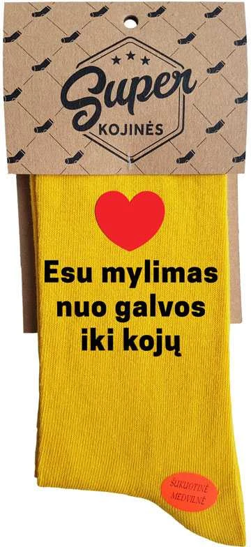 Kojinės "Esu mylimas nuo galvos iki kojų"