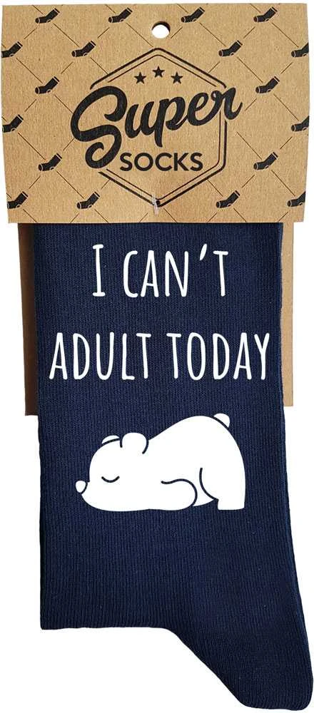 Kojinės "I can't adult today"