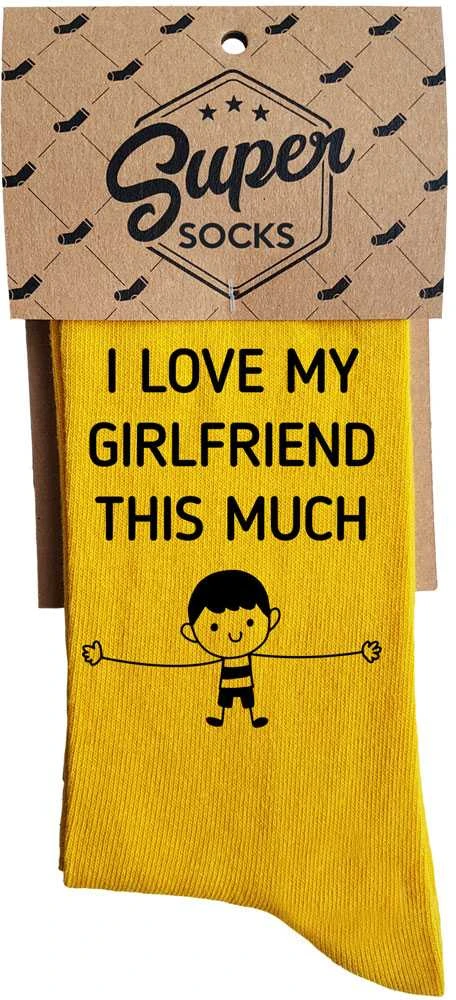 Kojinės "I love my girlfriend this much"