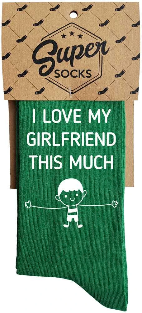 Kojinės "I love my girlfriend this much"