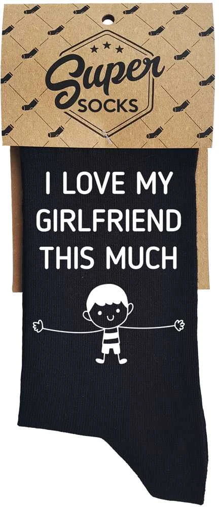 Kojinės "I love my girlfriend this much"