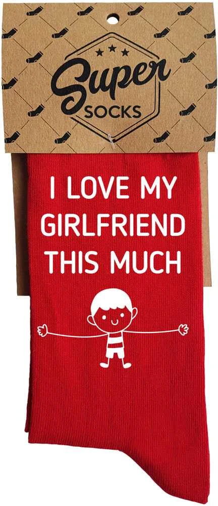 Kojinės "I love my girlfriend this much"
