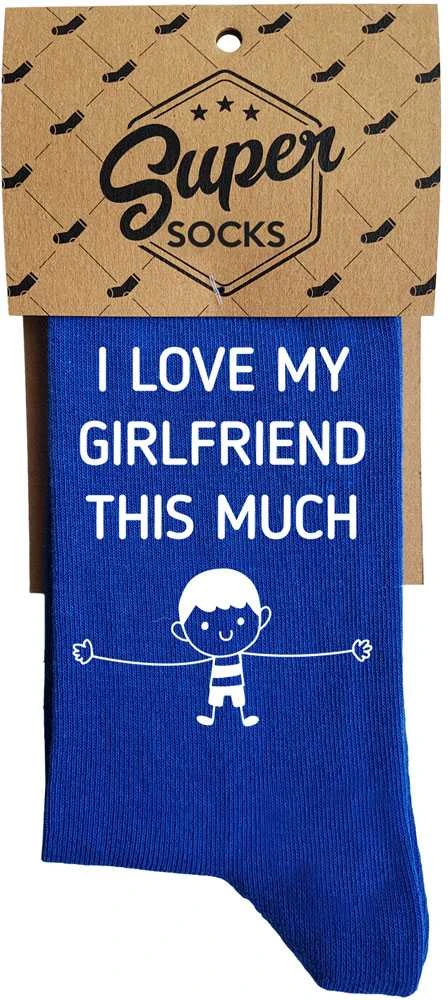 Kojinės "I love my girlfriend this much"
