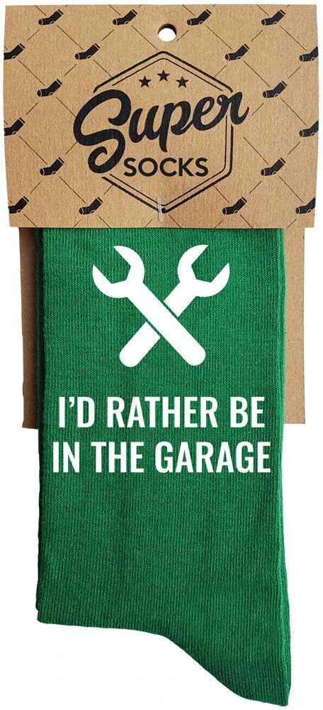 Kojinės "I'd rather be in garage"