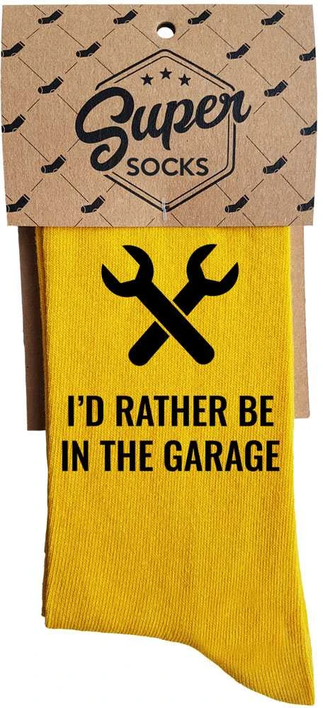 Kojinės "I'd rather be in garage"