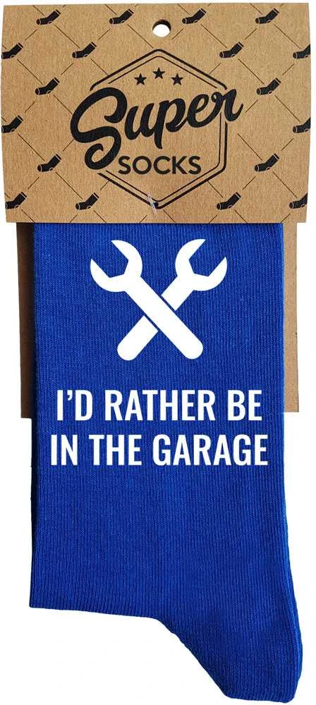 Kojinės "I'd rather be in garage"