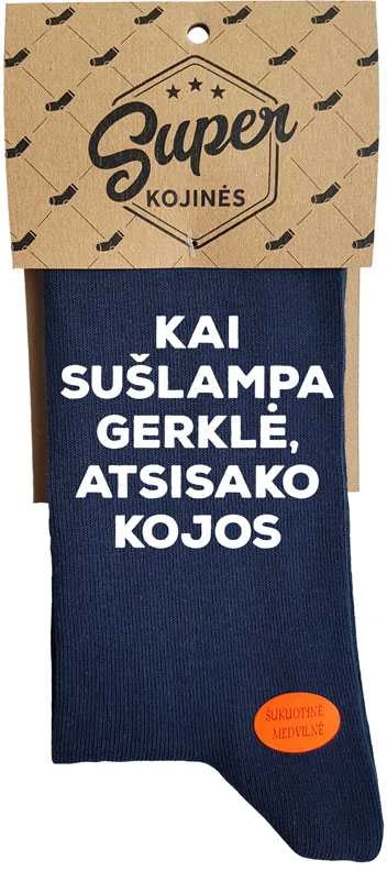 Kojinės "Kai sušlampa gerklė arba kojos"