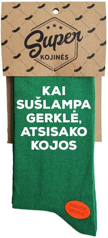 Kojinės "Kai sušlampa gerklė arba kojos"