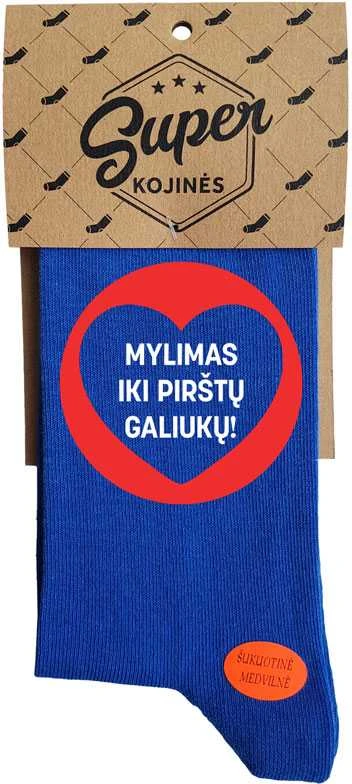 Kojinės "Mylimas iki pirštų galiukų"