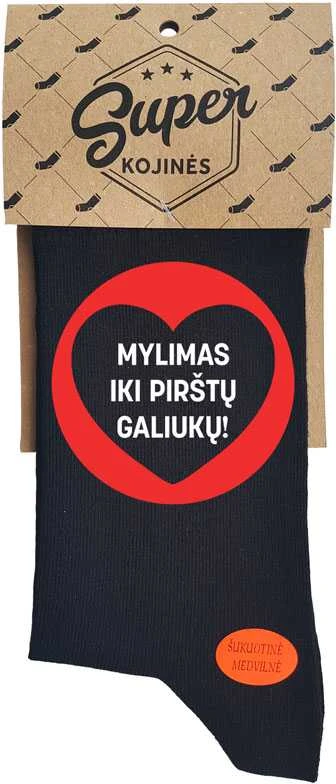 Kojinės "Mylimas iki pirštų galiukų"