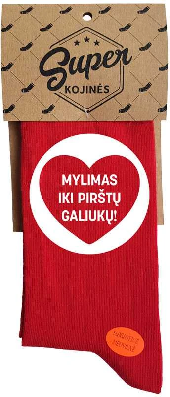 Kojinės "Mylimas iki pirštų galiukų"
