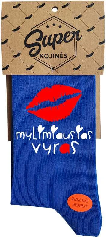 Kojinės "Mylimiausias vyras su bučkiu"