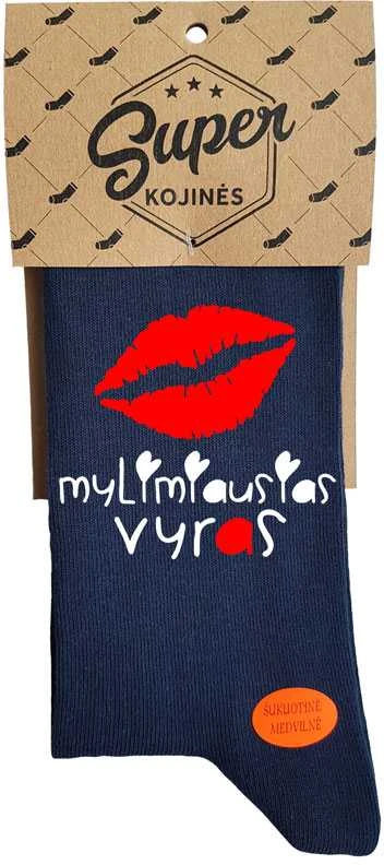 Kojinės "Mylimiausias vyras su bučkiu"